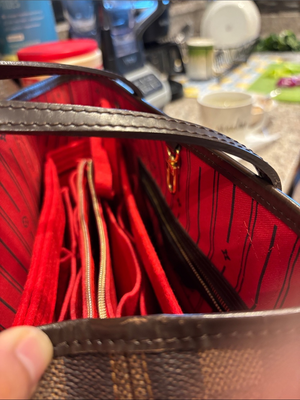Louis Vuitton Brown Checkered Canvas Tote - Picture 16 of 16